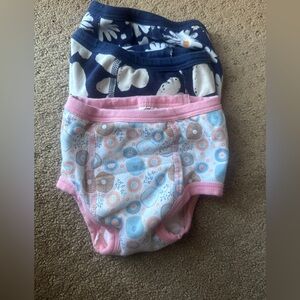 Girls' Training Underwear Pack of 3 - Pink and Navy Floral Designs